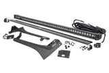 LED Light Kit Windshield 50 Inch Black Single Row WHT DRL Jeep Gladiator JT/Wrangler JL (18-26) Rough Country