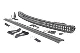 LED Light Kit Windshield Mount 50 Inch Black Dual Row Jeep Cherokee XJ (84-01) Rough Country