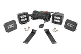 LED Light Kit Ditch Mount 2 Inch Black Pair Spot Jeep Cherokee KL (14-21) Rough Country