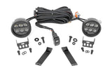 LED Light Kit Ditch Mount Black Series Round 3.5 Inch Amber DRL Jeep Cherokee KL (14-21) Rough Country