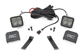 LED Light Kit Ditch Mount 2 Inch Spectrum Pair Spot Jeep Cherokee KL (14-21) Rough Country