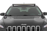 LED Light Kit Roof Mount 40 Inch Black Single Row Jeep Cherokee KL (14-23) Rough Country