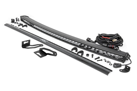 LED Light Kit Roof Mount 40 Inch Black Single Row Jeep Cherokee KL (14-23) Rough Country