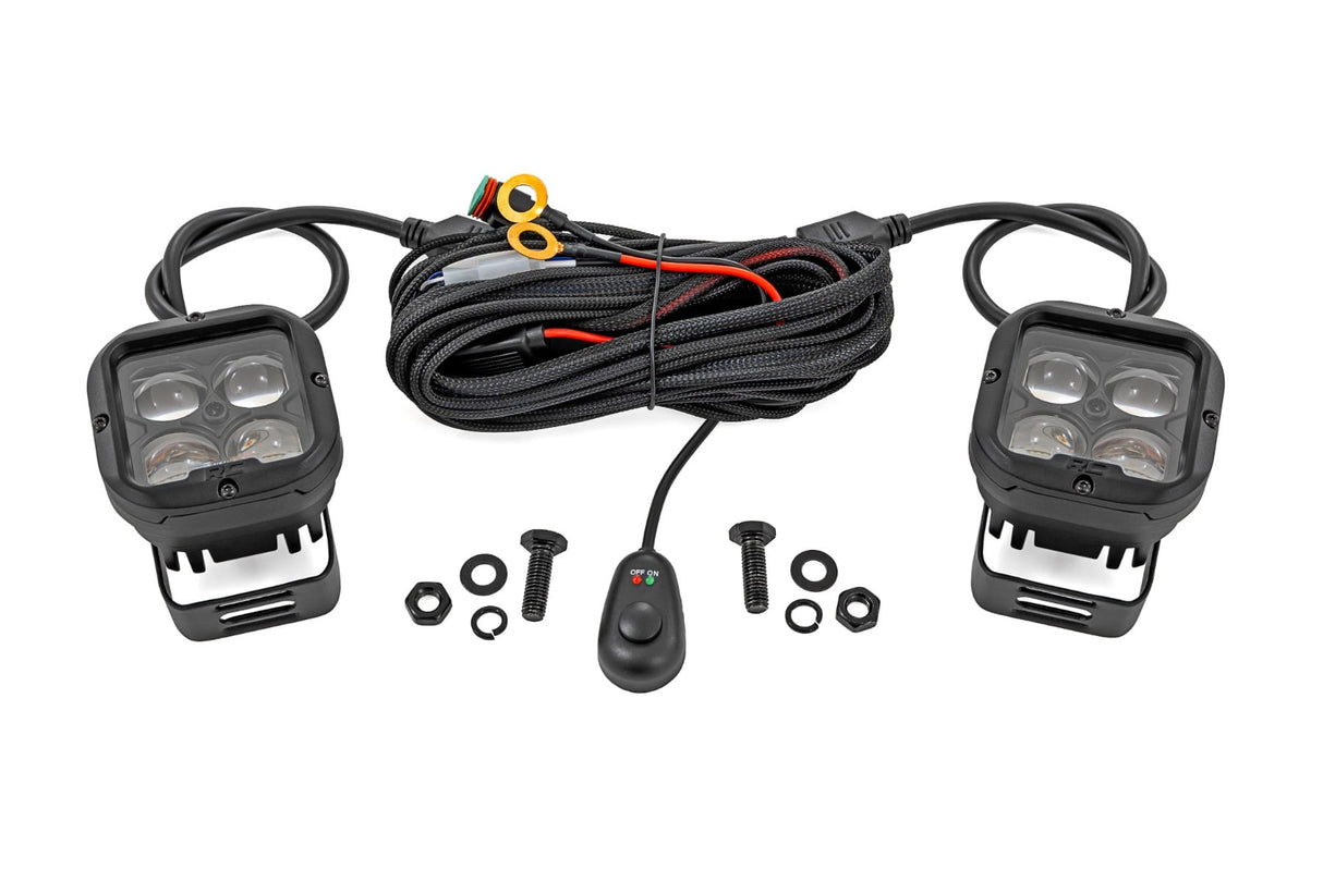 2 Inch SAE Driving Light Pods Pair Rough Country