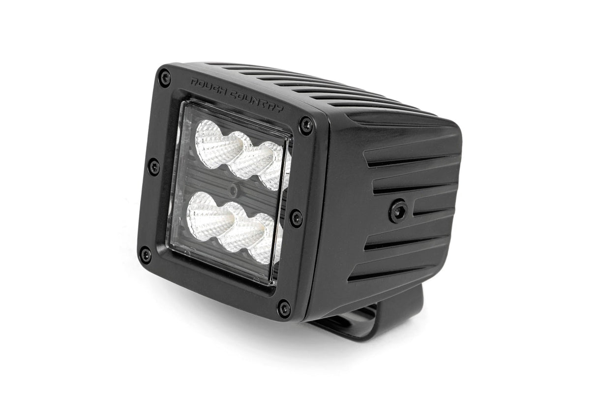 2 Inch Black Series LED Light Pods Pair Flood Rough Country