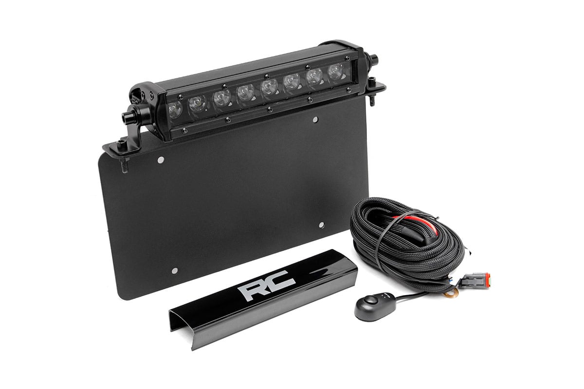 LED Light Kit License Plate Mount 8 Inch Single Row Black Series Rough Country