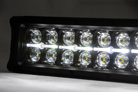 Mesh Grille 30 Inch Dual Row LED Black White DRL GMC Sierra 1500 (14-15) Rough Country