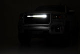 Mesh Grille 30 Inch Dual Row LED Black White DRL GMC Sierra 1500 (14-15) Rough Country