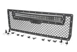 Mesh Grille 30 Inch Dual Row LED Black GMC Sierra 1500 2WD/4WD (2014-2015) Rough Country