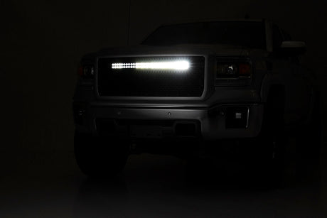 Mesh Grille 30 Inch Dual Row LED Black GMC Sierra 1500 2WD/4WD (2014-2015) Rough Country