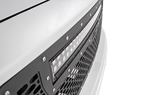 Mesh Grille 30 Inch Dual Row LED Black GMC Sierra 1500 2WD/4WD (2014-2015) Rough Country