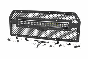 Mesh Grille 30 Inch Dual Row LED Black Ser Ford F-150 2WD/4WD (2015-2017) Rough Country