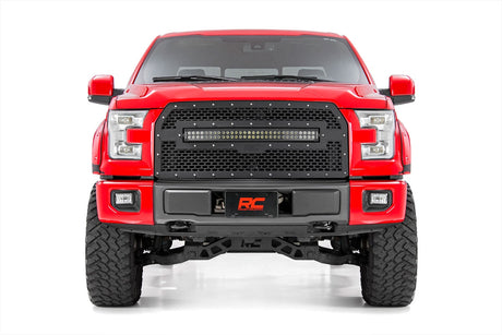 Mesh Grille 30 Inch Dual Row LED Black Ford F-150 2WD/4WD (2015-2017) Rough Country