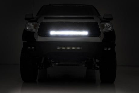 Mesh Grille 30 Inch Dual Row LED Black Amber DRL Toyota Tundra (14-17) Rough Country