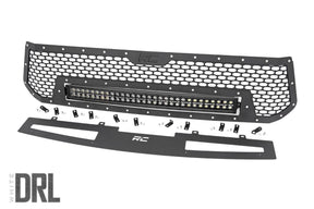 Mesh Grille 30 Inch Dual Row LED Black White DRL Toyota Tundra (14-17) Rough Country