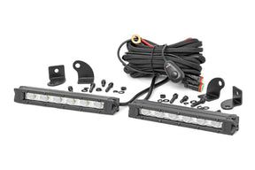 6 Inch Chrome Series LED Light Bar Slim Line Pair Rough Country