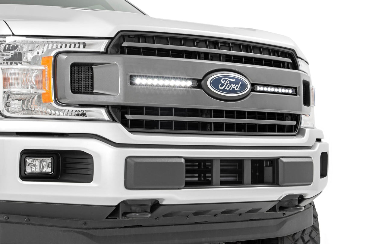 10 Inch Chrome Series LED Light Bar Slim Line Pair Rough Country