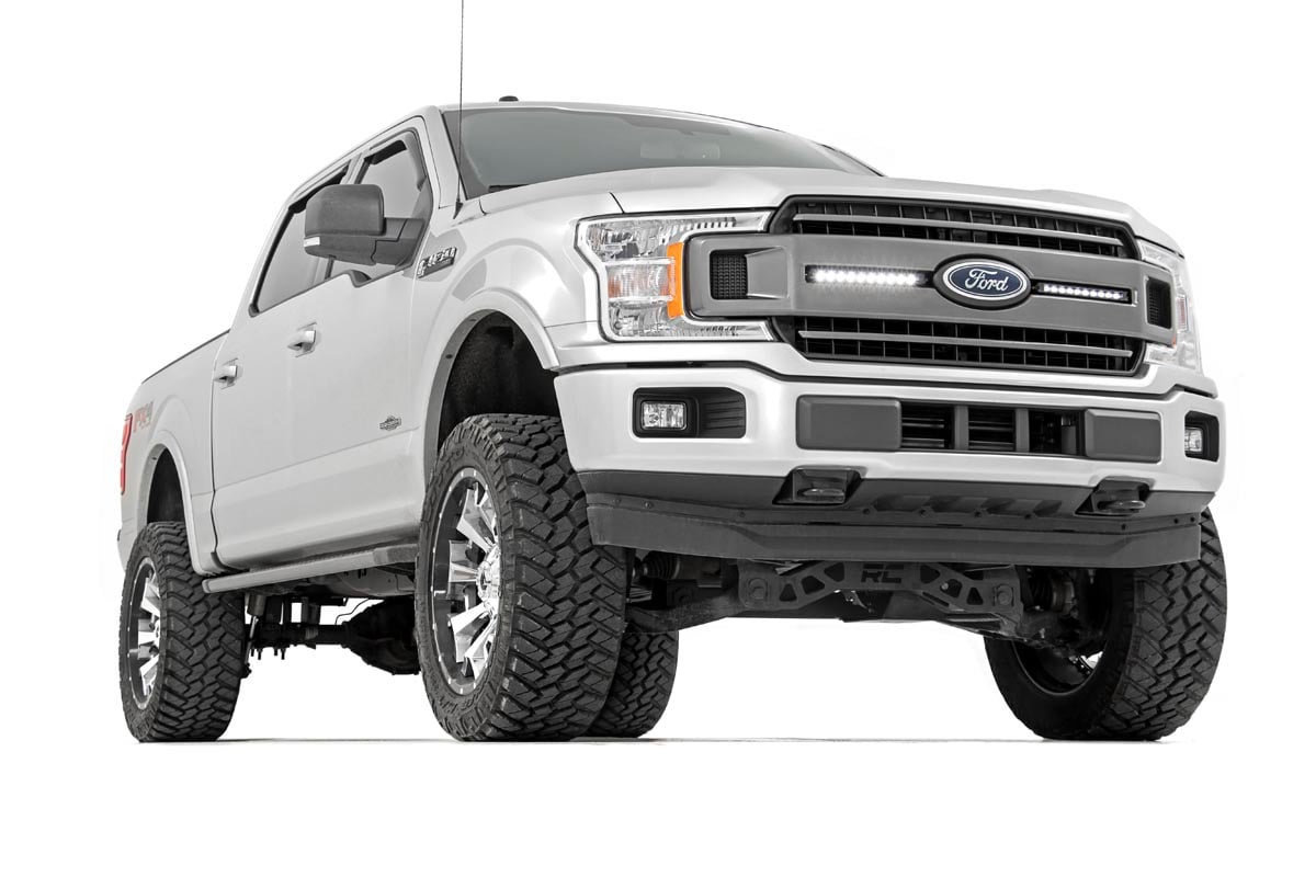 10 Inch Chrome Series LED Light Bar Slim Line Pair Rough Country