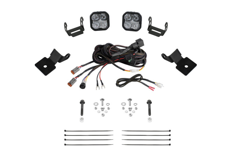 Diode Dynamics 14-18 Polaris RZR XP Stage Series SS3 A-Pillar Pod Kit - Pro White Combo