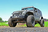 LED Light Kit Windshield Mount 50 Inch Black Dual Row Jeep Wrangler JK (07-18) Rough Country