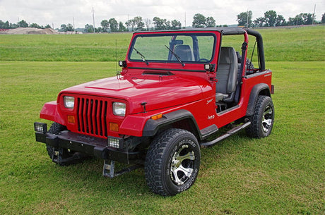 LED Light Mount Lower Windshield Pod Pair Jeep Wrangler YJ 4WD (87-95) Rough Country