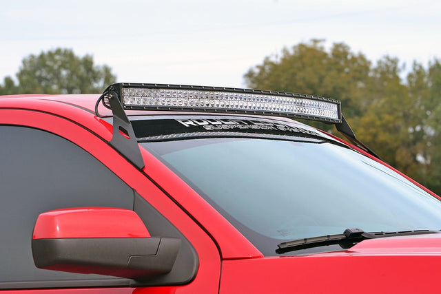 LED Light Mount Upper Windshield 54 Inch Curved Silverado/Sierra 1500 (14-18 & Classic) Rough Country