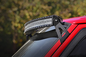 LED Light Mount Upper Windshield 50 Inch Curved Jeep Cherokee XJ (84-01) Rough Country