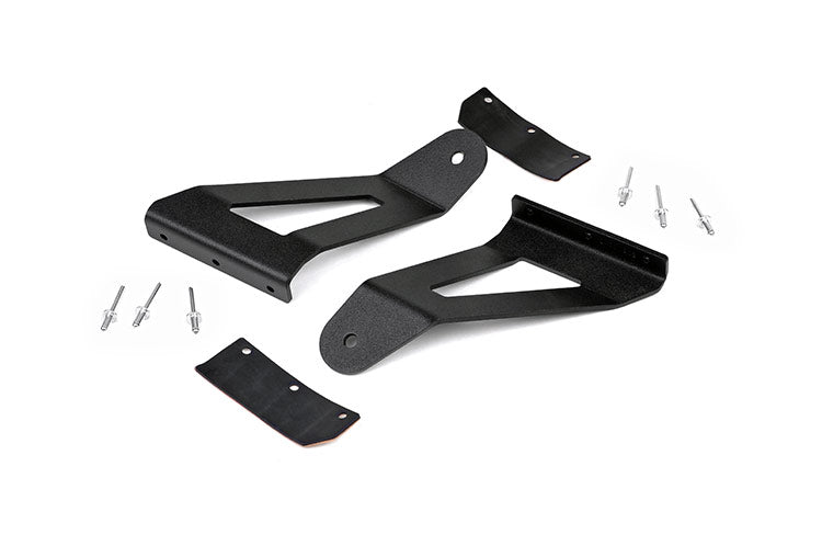 LED Light Mount Upper Windshield 50 Inch Curved Jeep Cherokee XJ (84-01) Rough Country
