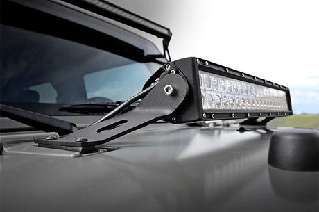 LED Light Mount Hood 20 Inch Jeep Wrangler JK/Wrangler Unlimited (07-18) Rough Country