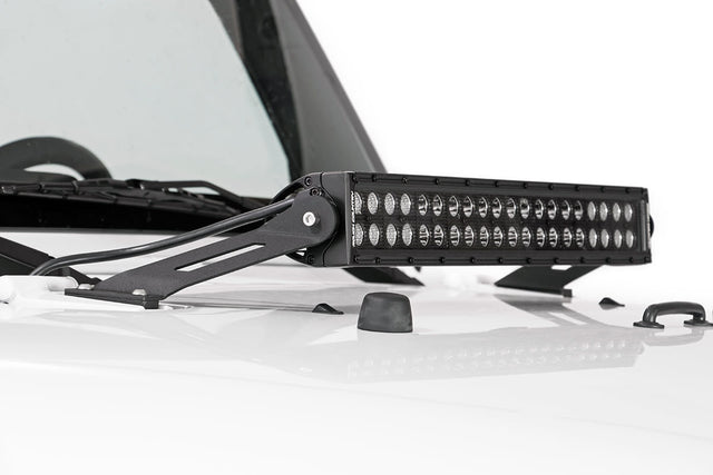 LED Light Mount Hood 20 Inch Jeep Wrangler JK/Wrangler Unlimited (07-18) Rough Country