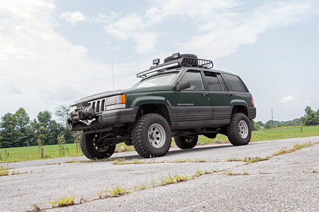 LED Light Mount Upper Windshield 50 Inch Curved Jeep Grand Cherokee ZJ (93-98) Rough Country