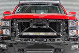 LED Light Kit Behind Grille Mount 30 Inch Black Dual Row White DRL Chevy Silverado 1500 (14-15) Rough Country