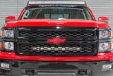 LED Light Kit Behind Grille Mount 30 Inch Black Dual Row White DRL Chevy Silverado 1500 (14-15) Rough Country