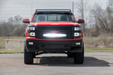LED Light Kit Behind Grille Mount 30 Inch Black Dual Row White DRL Chevy Silverado 1500 (14-15) Rough Country