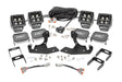 LED Light Kit Fog Mount 2 Inch Black Pair White DRL Chevy Silverado 2500 HD/3500 HD (11-14) Rough Country