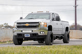 LED Light Kit Fog Mount 2 Inch Black Pair White DRL Chevy Silverado 2500 HD/3500 HD (11-14) Rough Country