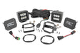 LED Light Kit Fog Mount 2 Inch Black Pair Jeep Wrangler JK/Wrangler Unlimited (10-18) Rough Country