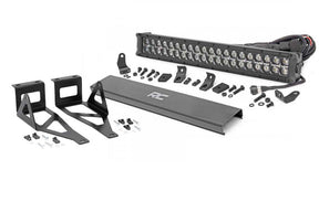 LED Light Kit Bumper Mount 20 Inch Black Dual Row White DRL Ford F-250/F-350 Super Duty (05-07) Rough Country
