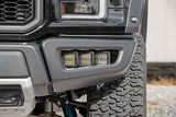 LED Light Kit Fog Mount Triple 2 Inch Black Pair Amber DRL Ford Raptor (17-20) Rough Country