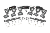LED Light Kit Fog Mount Triple 2 Inch Black Pair Ford Raptor 4WD (17-20) Rough Country