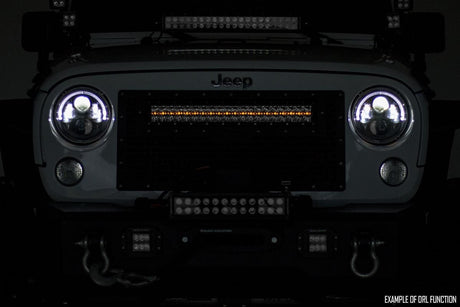 12 Inch Black Series LED Light Bar Single Row Amber DRL Rough Country