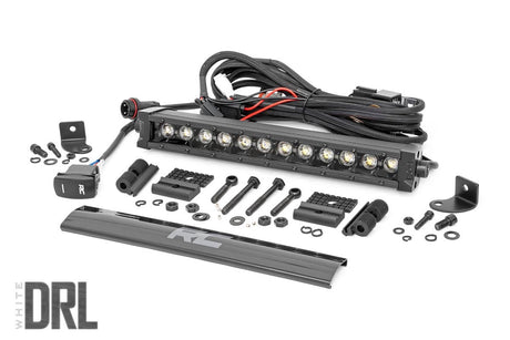 12 Inch Black Series LED Light Bar Single Row Amber DRL Rough Country