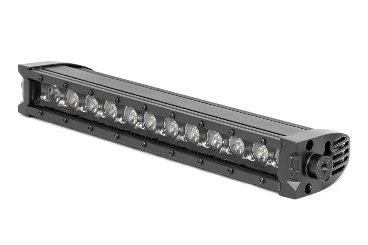 12 Inch Black Series LED Light Bar Single Row Amber DRL Rough Country