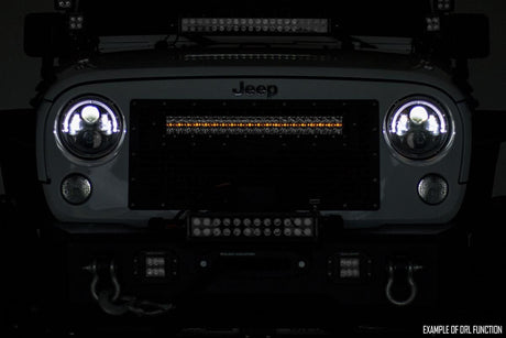 20 Inch Black Series LED Light Bar Single Row Amber DRL Rough Country