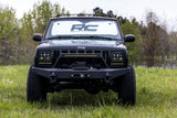 8 Inch Black Series LED Light Bar Single Row Cool White DRL Pair Rough Country