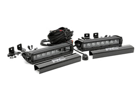 8 Inch Black Series LED Light Bar Single Row Pair Rough Country
