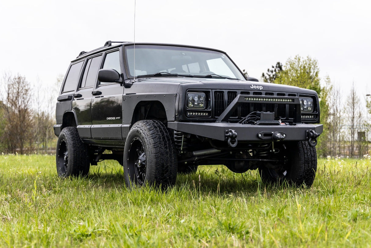 8 Inch Black Series LED Light Bar Single Row Pair Rough Country