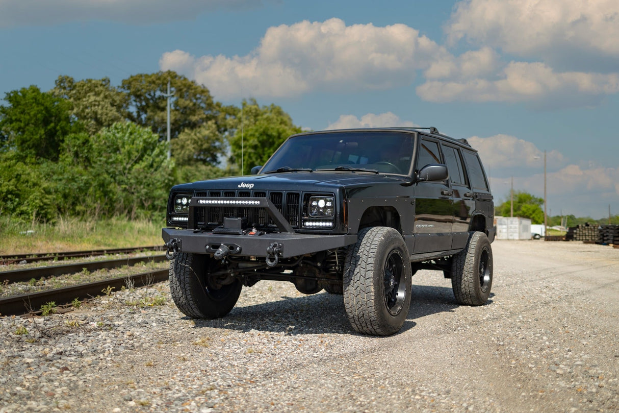 8 Inch Black Series LED Light Bar Single Row Pair Rough Country