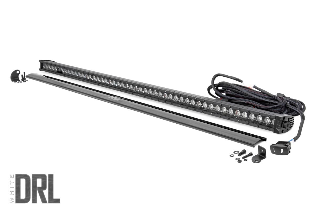 50 Inch Black Series LED Light Bar Single Row Cool White DRL Rough Country