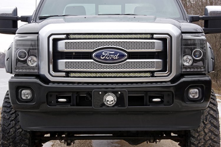 LED Light Kit Grill Mount 30 Inch Black Single Row Ford F-250/F-350 Super Duty (11-16) Rough Country